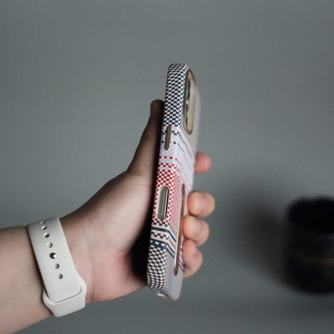 iPhone 17 Premium Pattern Back Case with Metal Kickstand | Slim Shockproof Protective Cover