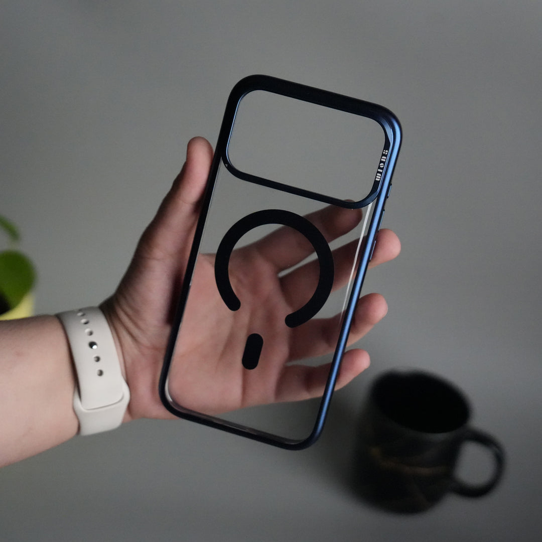 iPhone 17 Pro CrystalView MagSafe Case with Metal Camera Frame Kickstand Cover