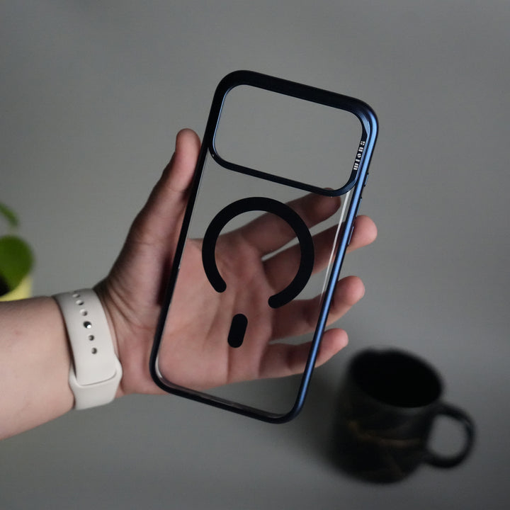 iPhone 17 Pro CrystalView MagSafe Case with Metal Camera Frame Kickstand Cover