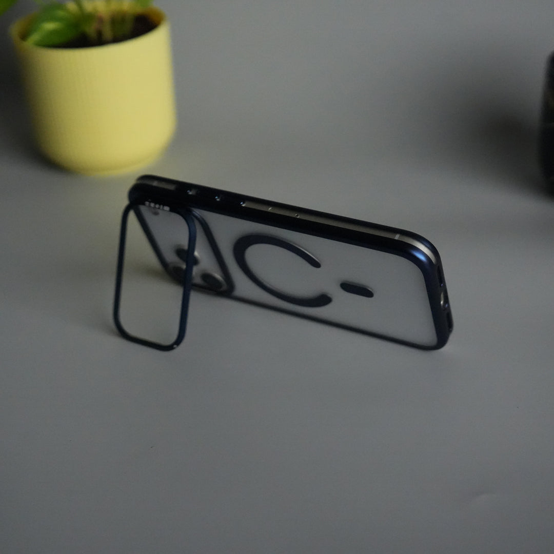 iPhone 17 Pro CrystalView MagSafe Case with Metal Camera Frame Kickstand Cover