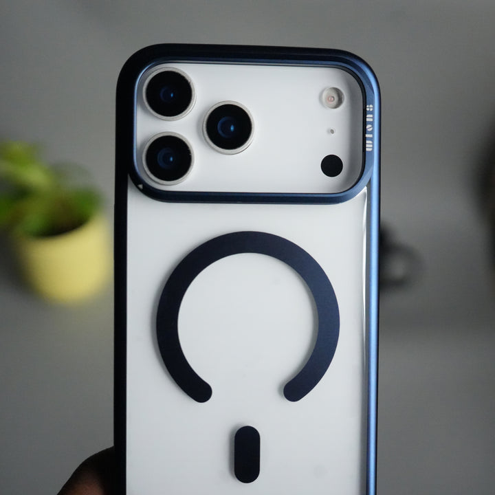 iPhone 17 Pro CrystalView MagSafe Case with Metal Camera Frame Kickstand Cover