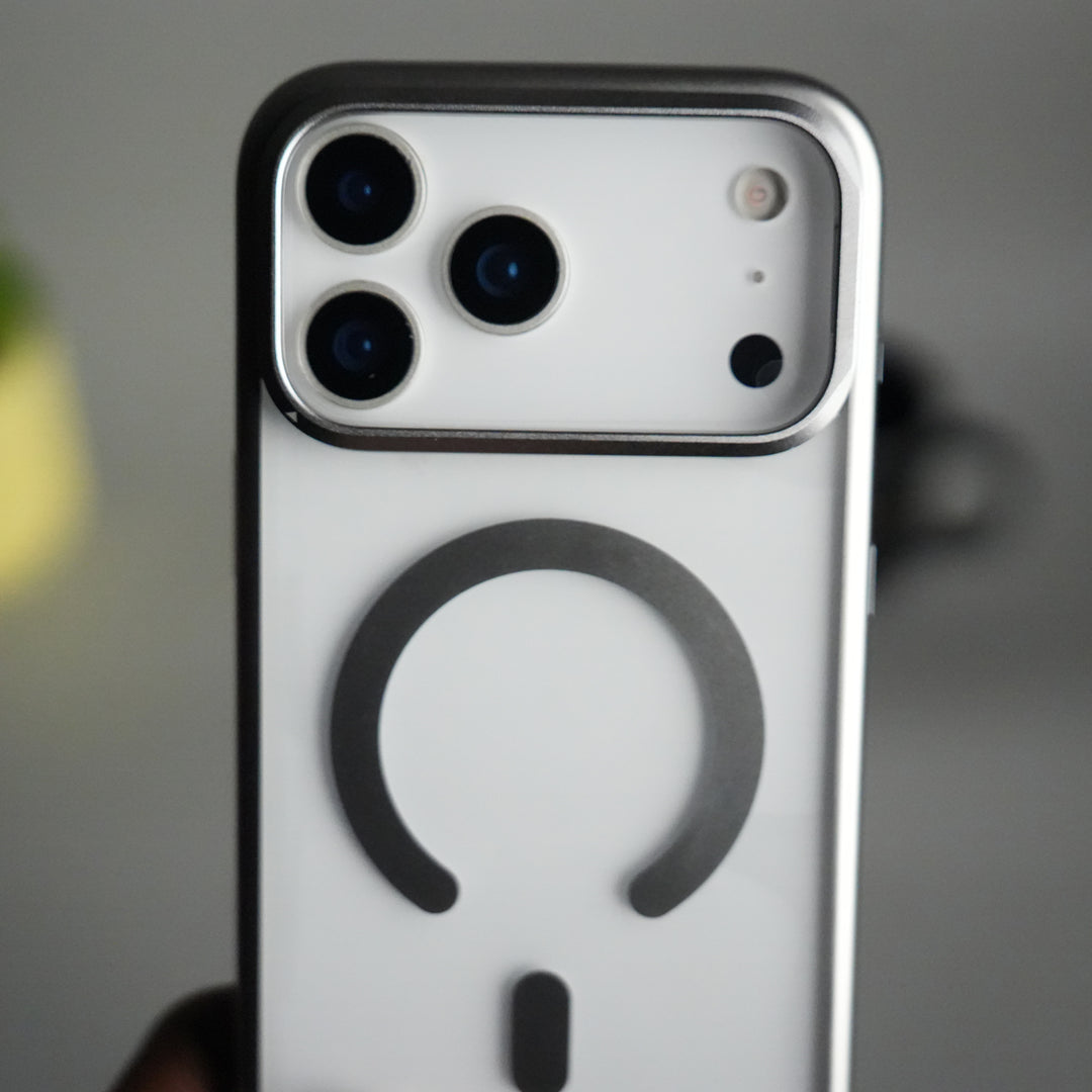 iPhone 17 Pro CrystalView MagSafe Case with Metal Camera Frame Kickstand Cover