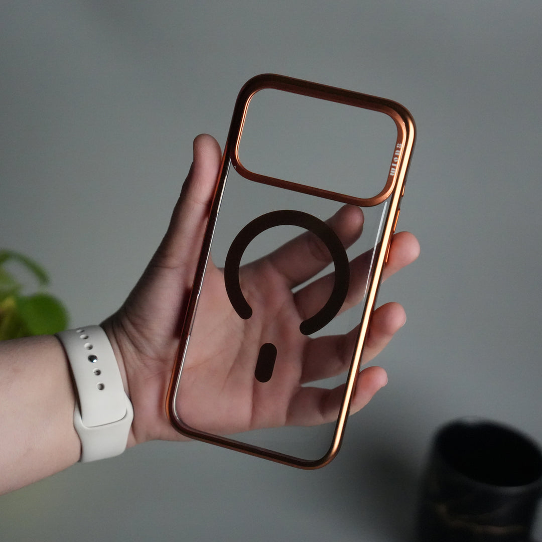 iPhone 17 Pro CrystalView MagSafe Case with Metal Camera Frame Kickstand Cover