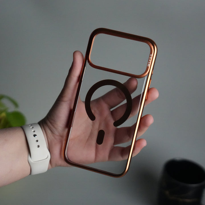 iPhone 17 Pro CrystalView MagSafe Case with Metal Camera Frame Kickstand Cover