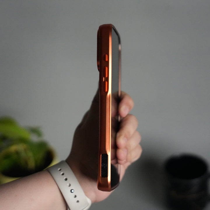 iPhone 17 Pro Electroplated Frame Transparent Magsafe Case