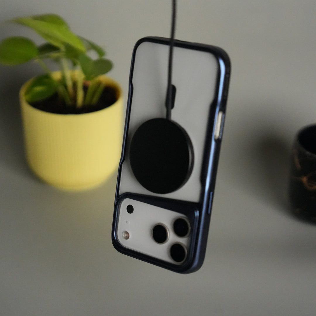 iPhone 17 Pro Electroplated Frame Transparent Magsafe Case