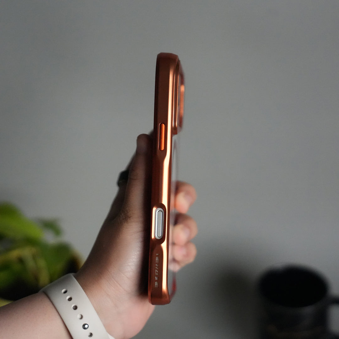 iPhone 17 Pro Electroplated Frame Transparent Magsafe Case