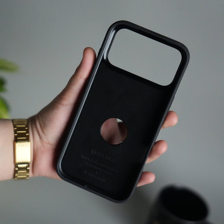 iPhone 17 Pro Full PU Leather Inbuilt Metal Stand Case Cover