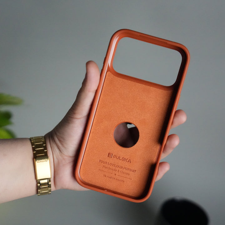 iPhone 17 Pro Full PU Leather Inbuilt Metal Stand Case Cover