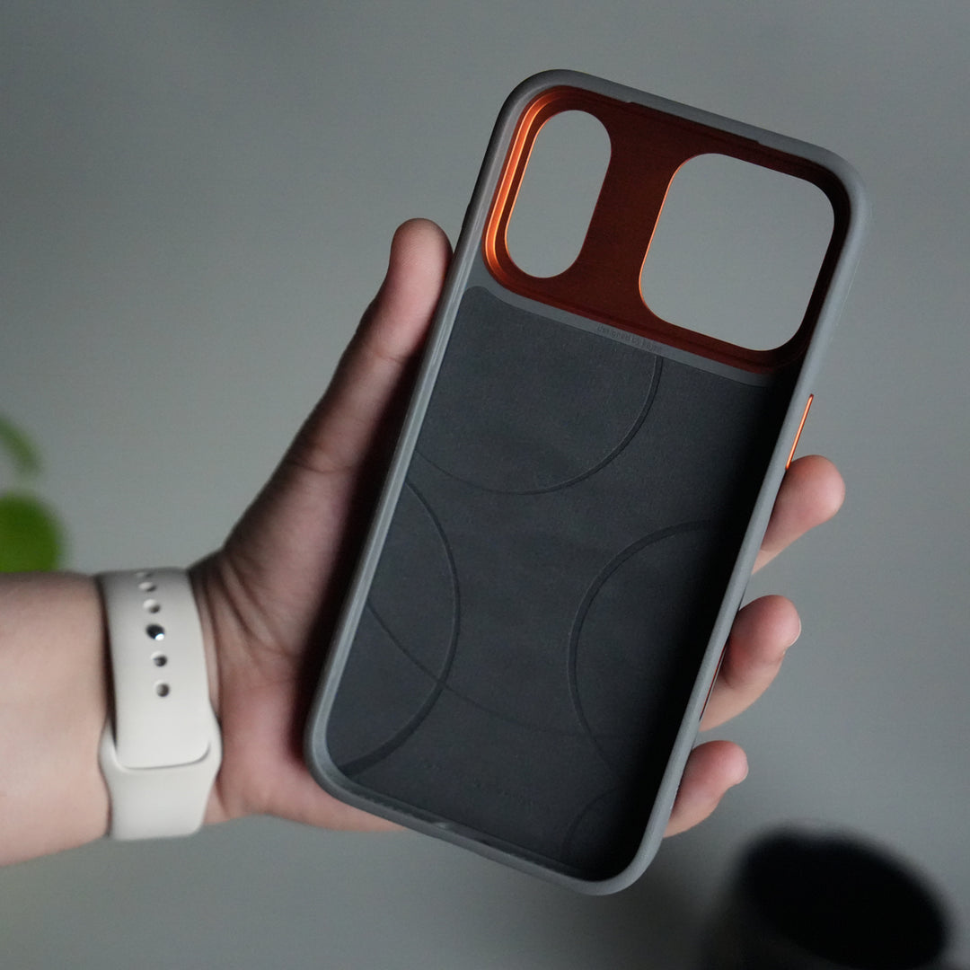 iPhone 17 Pro GeoMaze Pattern Leather Case | Premium Luxury Back Cover with Metal Camera Frame