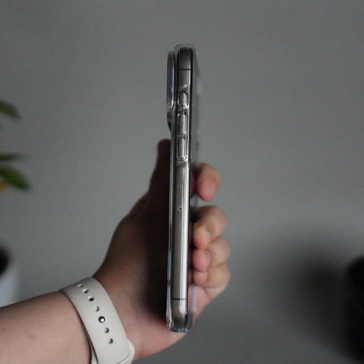 iPhone 17 Pro Hard Crystal Transparent MagSafe Case | Anti-Yellow Clear Back Cover with Metal Camera Bump