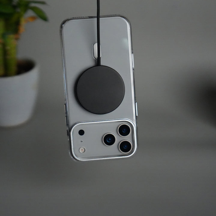 iPhone 17 Pro Hard Crystal Transparent MagSafe Case | Anti-Yellow Clear Back Cover with Metal Camera Bump