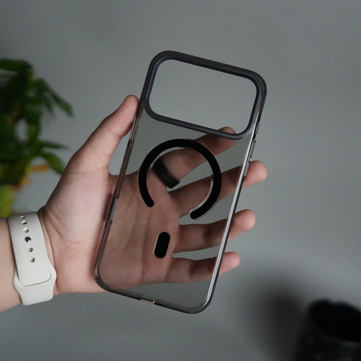 iPhone 17 Pro Hard Crystal Transparent MagSafe Case | Anti-Yellow Clear Back Cover with Metal Camera Bump