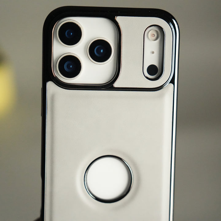 iPhone 17 Pro JTP PU Leather Logo Cut Case Premium Finish Cover