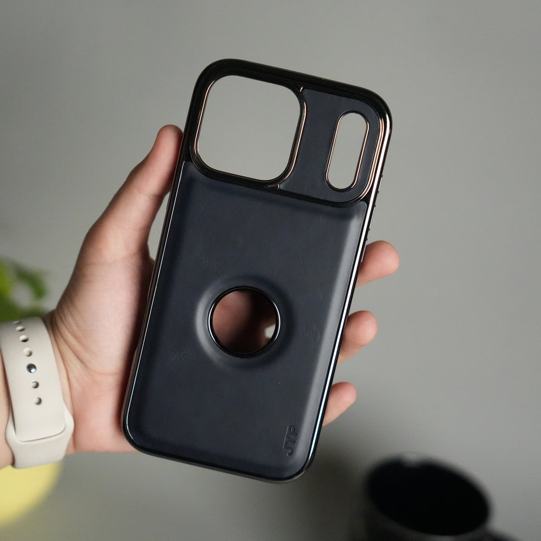 iPhone 17 Pro JTP PU Leather Logo Cut Case Premium Finish Cover