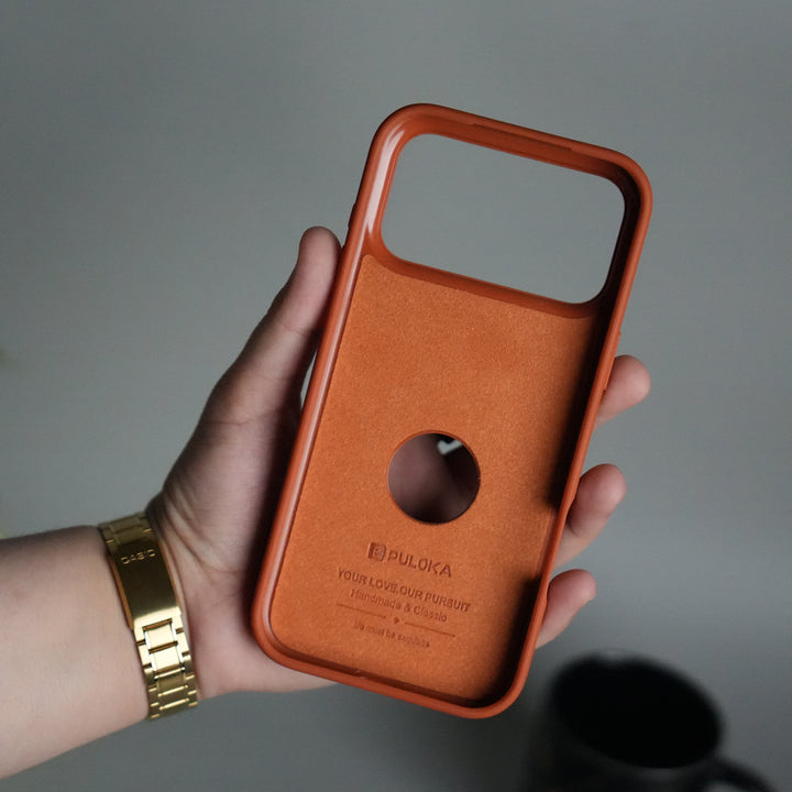 iPhone 17 Pro Leather Case | Classic Middle Stitched PU Back Cover