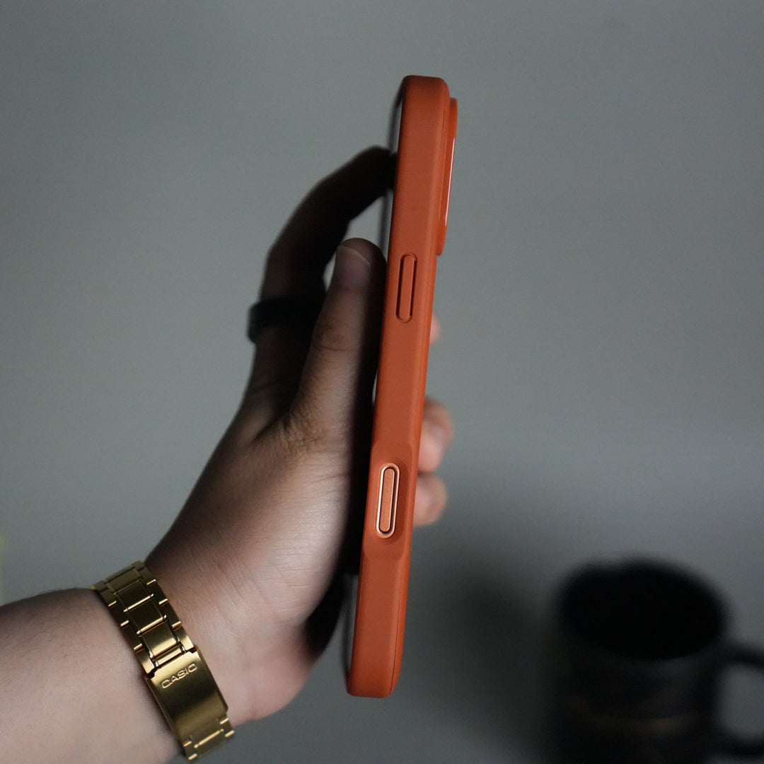 iPhone 17 Pro Leather Case | Classic Middle Stitched PU Back Cover