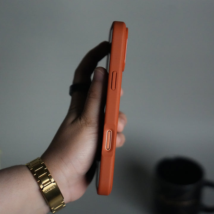 iPhone 17 Pro Leather Case | Classic Middle Stitched PU Back Cover