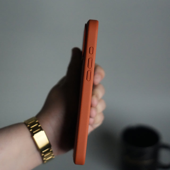 iPhone 17 Pro Leather Case | Classic Middle Stitched PU Back Cover