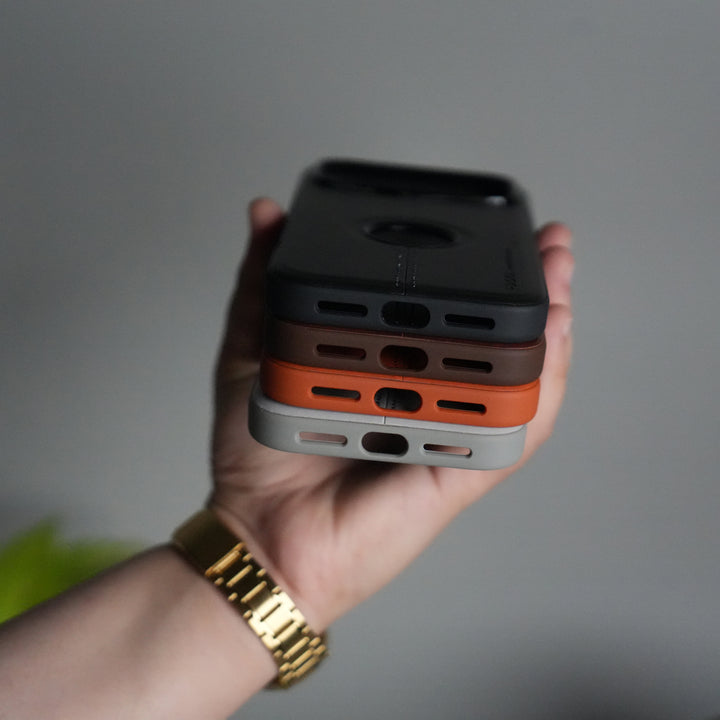 iPhone 17 Pro Leather Case | Classic Middle Stitched PU Back Cover