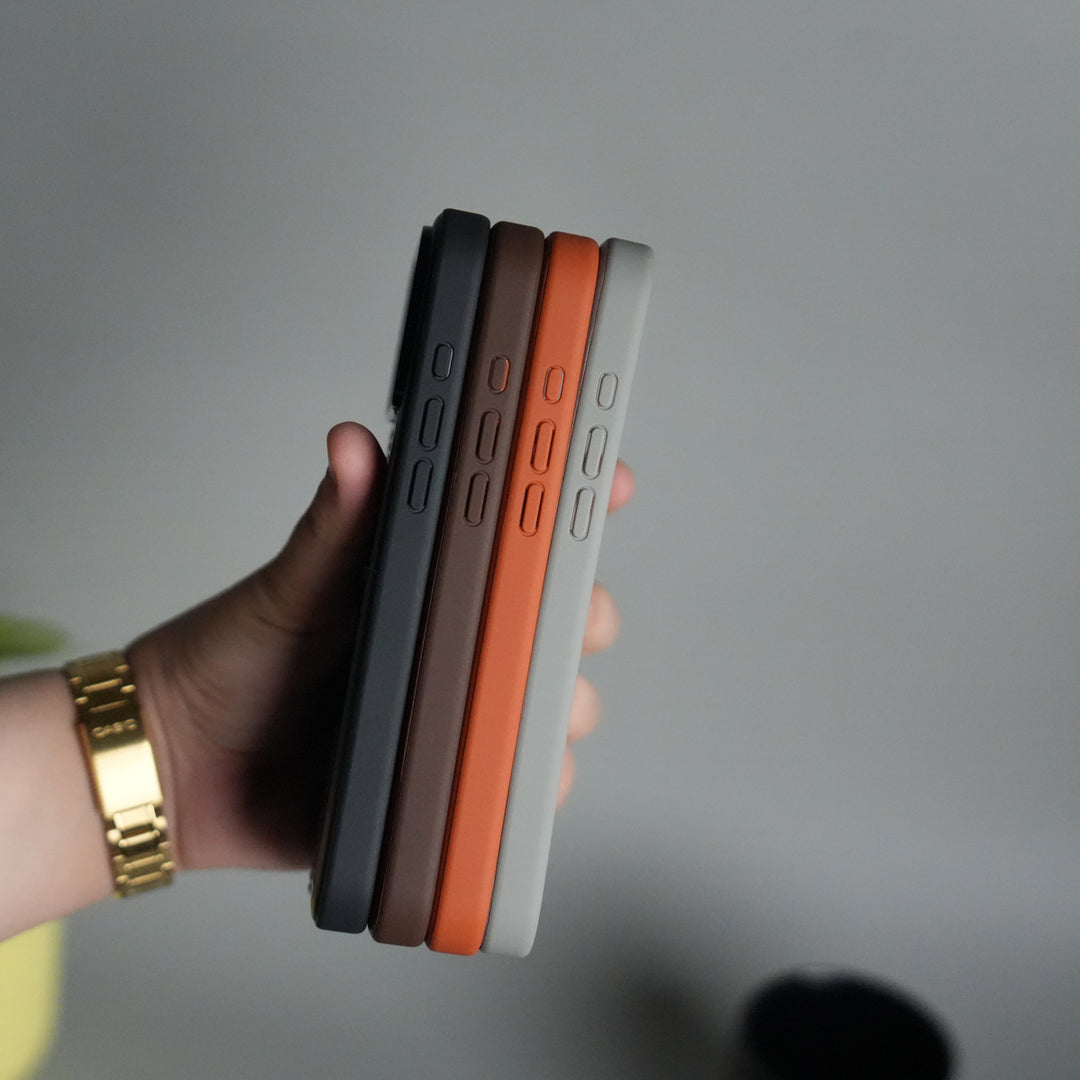 iPhone 17 Pro Leather Case | Classic Middle Stitched PU Back Cover