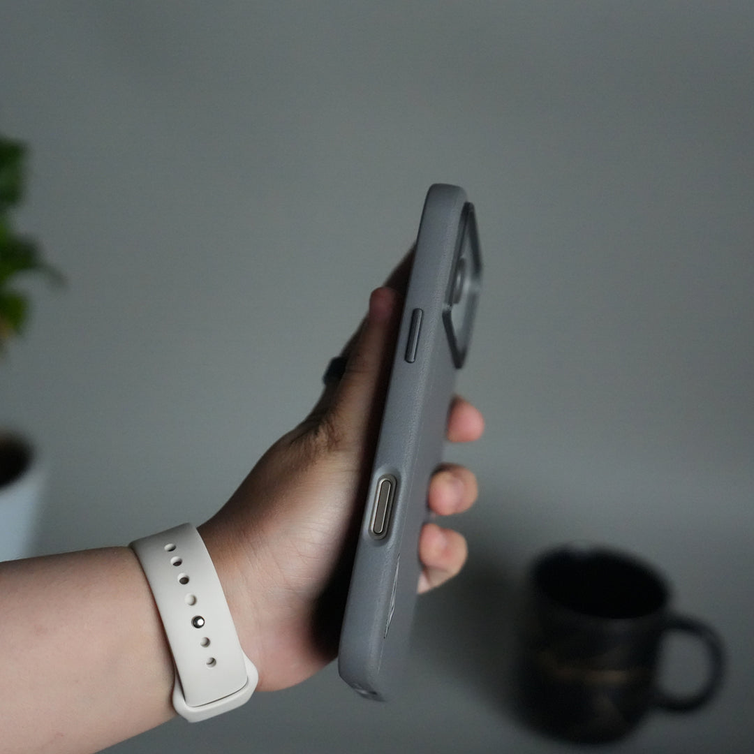 iPhone 17 Pro Leather Texture MagSafe PVC NUIU Case With Metal Camera Bump