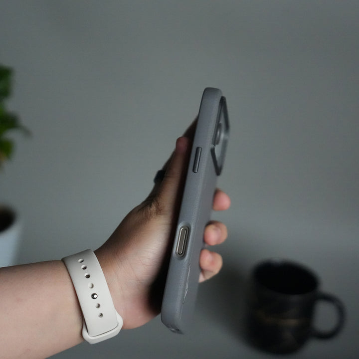 iPhone 17 Pro Leather Texture MagSafe PVC NUIU Case With Metal Camera Bump