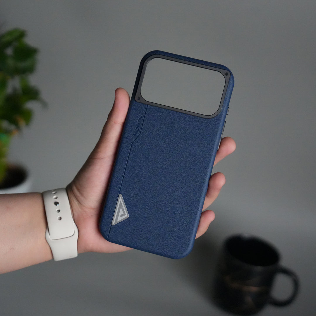 iPhone 17 Pro Leather Texture MagSafe PVC NUIU Case With Metal Camera Bump