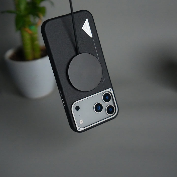 iPhone 17 Pro Leather Texture MagSafe PVC NUIU Case With Metal Camera Bump