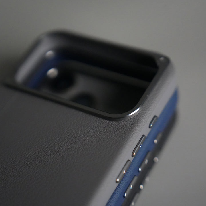 iPhone 17 Pro Leather Texture MagSafe PVC NUIU Case With Metal Camera Bump