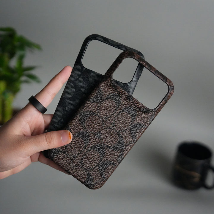 iPhone 17 Pro Luxury CC Brand PU Leather Design Case Cover