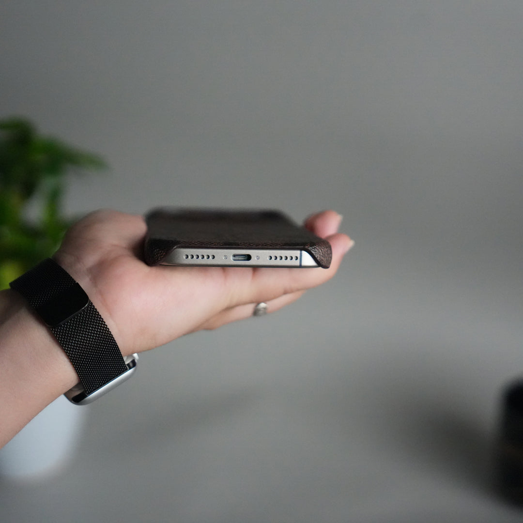 iPhone 17 Pro Luxury CC Brand PU Leather Design Case Cover