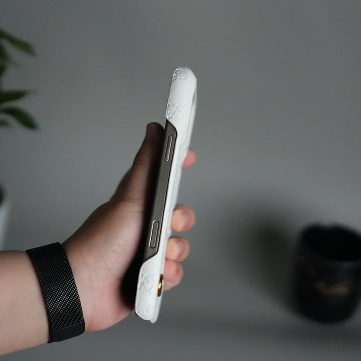 iPhone 17 Pro Luxury GG Fashion Leather Brand Case Cover