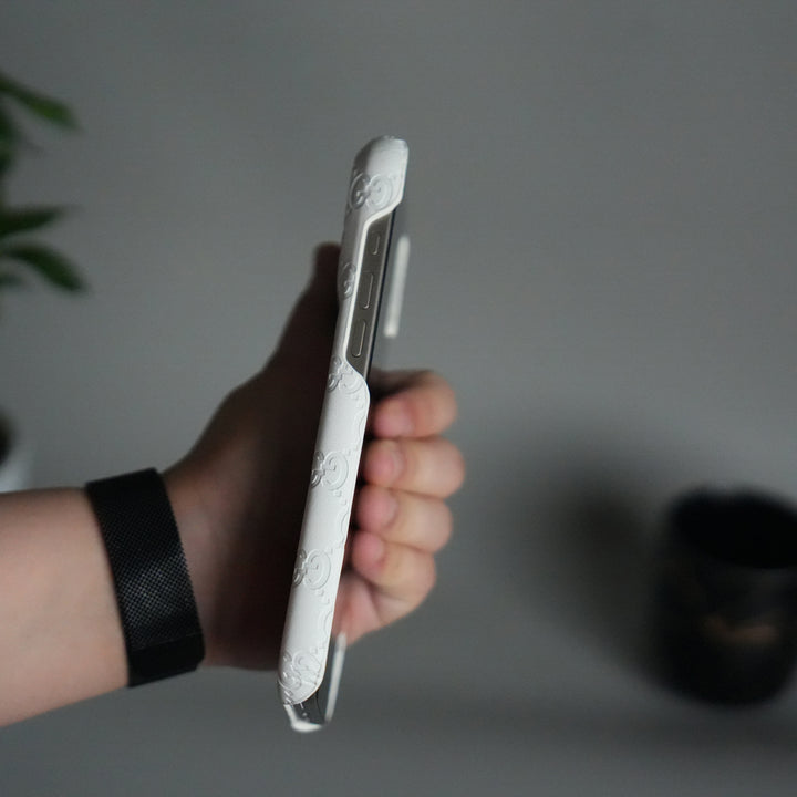 iPhone 17 Pro Luxury GG Fashion Leather Brand Case Cover