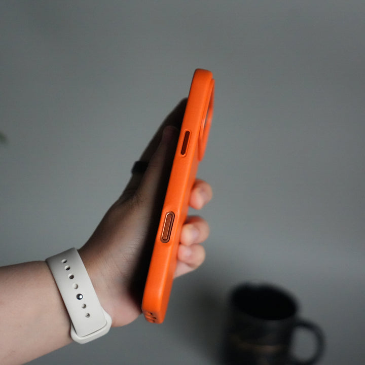 iPhone 17 Pro MagSafe PU Leather Back Cover | Premium PU Leather | Slim & Elegant Hard Case