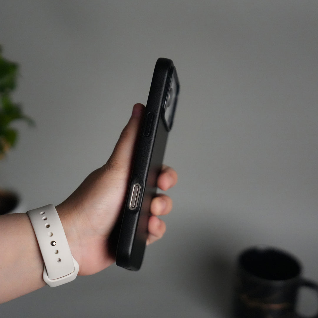 iPhone 17 Pro MagSafe PU Leather Back Cover | Premium PU Leather | Slim & Elegant Hard Case