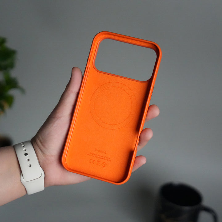 iPhone 17 Pro MagSafe PU Leather Back Cover | Premium PU Leather | Slim & Elegant Hard Case