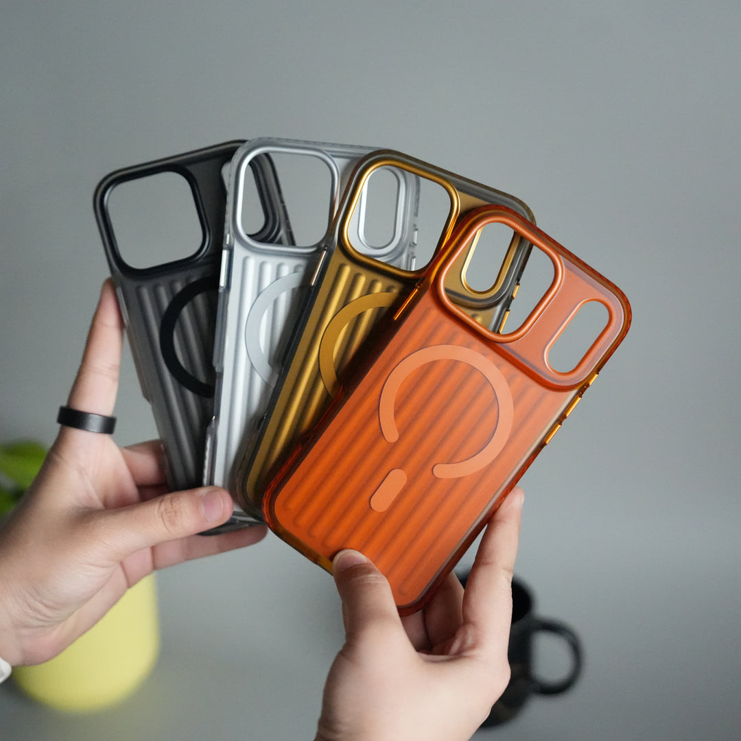 iPhone 17 Pro MagSafe Suitcase Design Case | Shiny Texture Back Cover