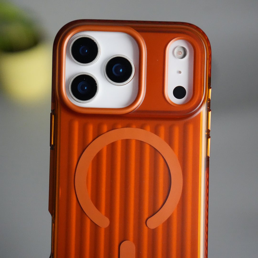 iPhone 17 Pro MagSafe Suitcase Design Case | Shiny Texture Back Cover