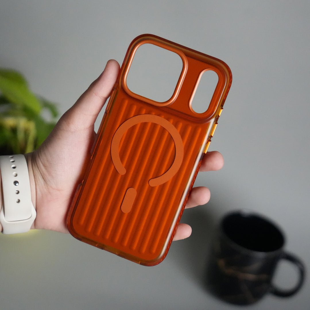 iPhone 17 Pro MagSafe Suitcase Design Case | Shiny Texture Back Cover