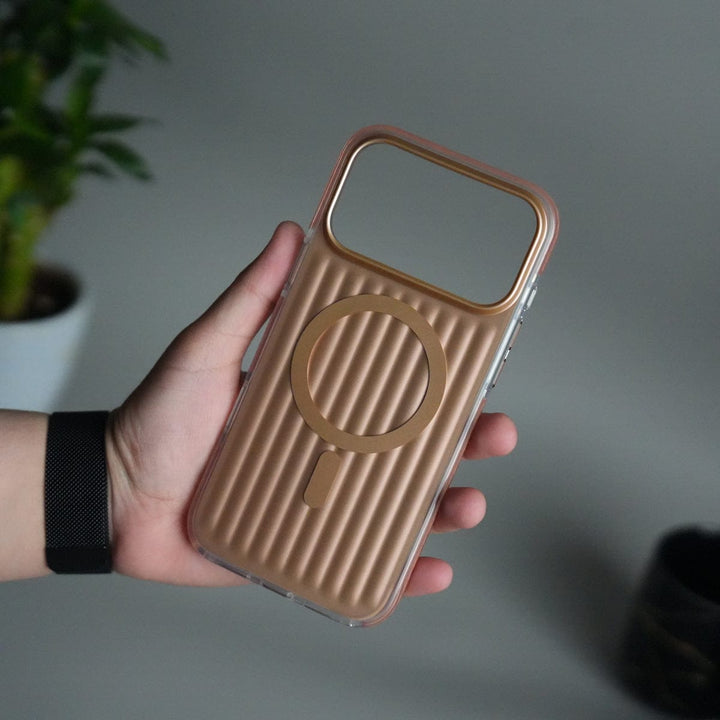 iPhone 17 Pro MagSafe Suitcase Design Cover | Shockproof Ribbed Back Cover 
