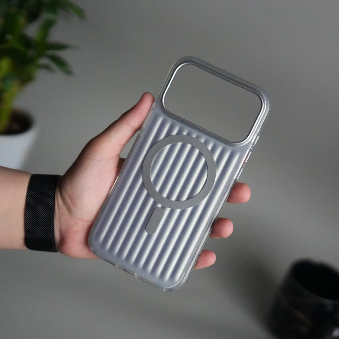 iPhone 17 Pro MagSafe Suitcase Design Cover | Shockproof Ribbed Back Cover 