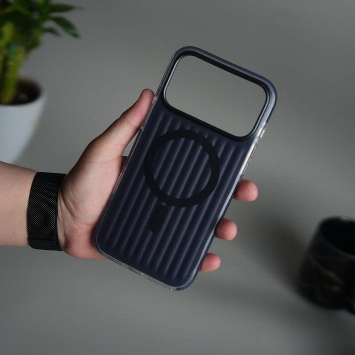iPhone 17 Pro MagSafe Suitcase Design Cover | Shockproof Ribbed Back Cover 