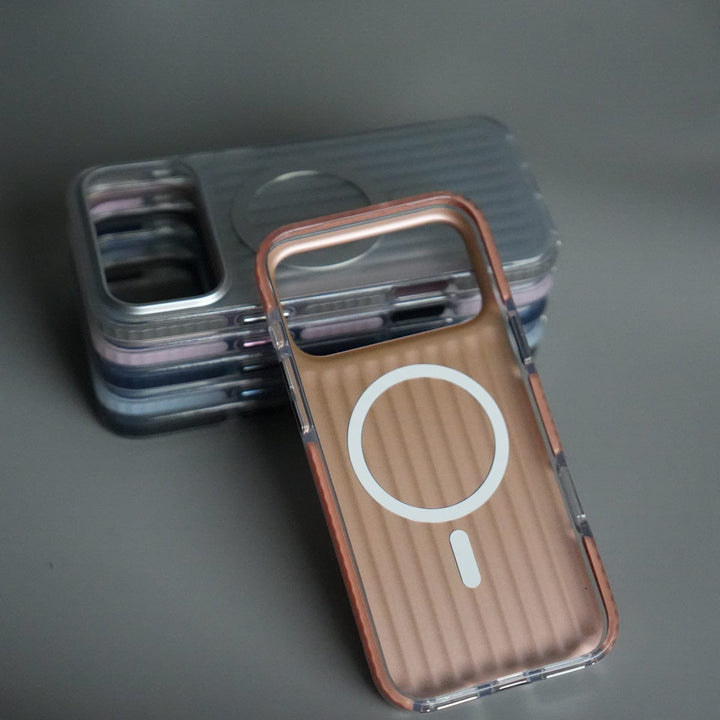 iPhone 17 Pro MagSafe Suitcase Design Cover | Shockproof Ribbed Back Cover 
