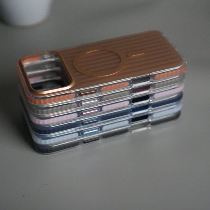 iPhone 17 Pro MagSafe Suitcase Design Cover | Shockproof Ribbed Back Cover 