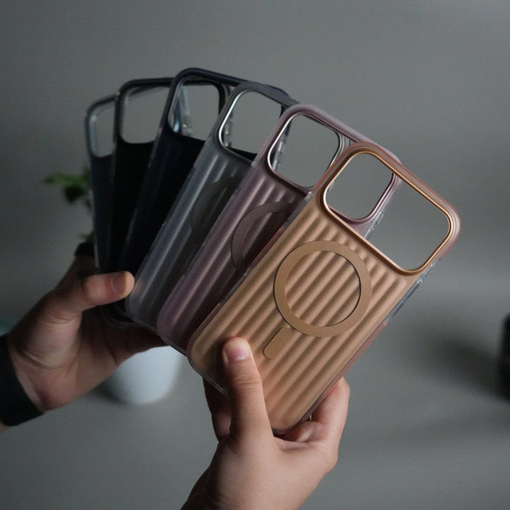 iPhone 17 Pro MagSafe Suitcase Design Cover | Shockproof Ribbed Back Cover 