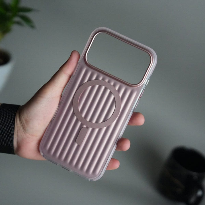 iPhone 17 Pro MagSafe Suitcase Design Cover | Shockproof Ribbed Back Cover 