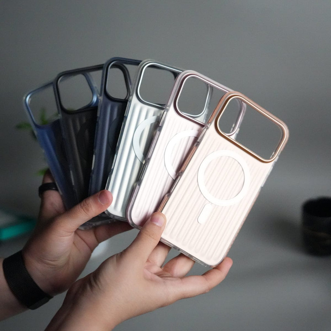 iPhone 17 Pro MagSafe Suitcase Design Cover | Shockproof Ribbed Back Cover