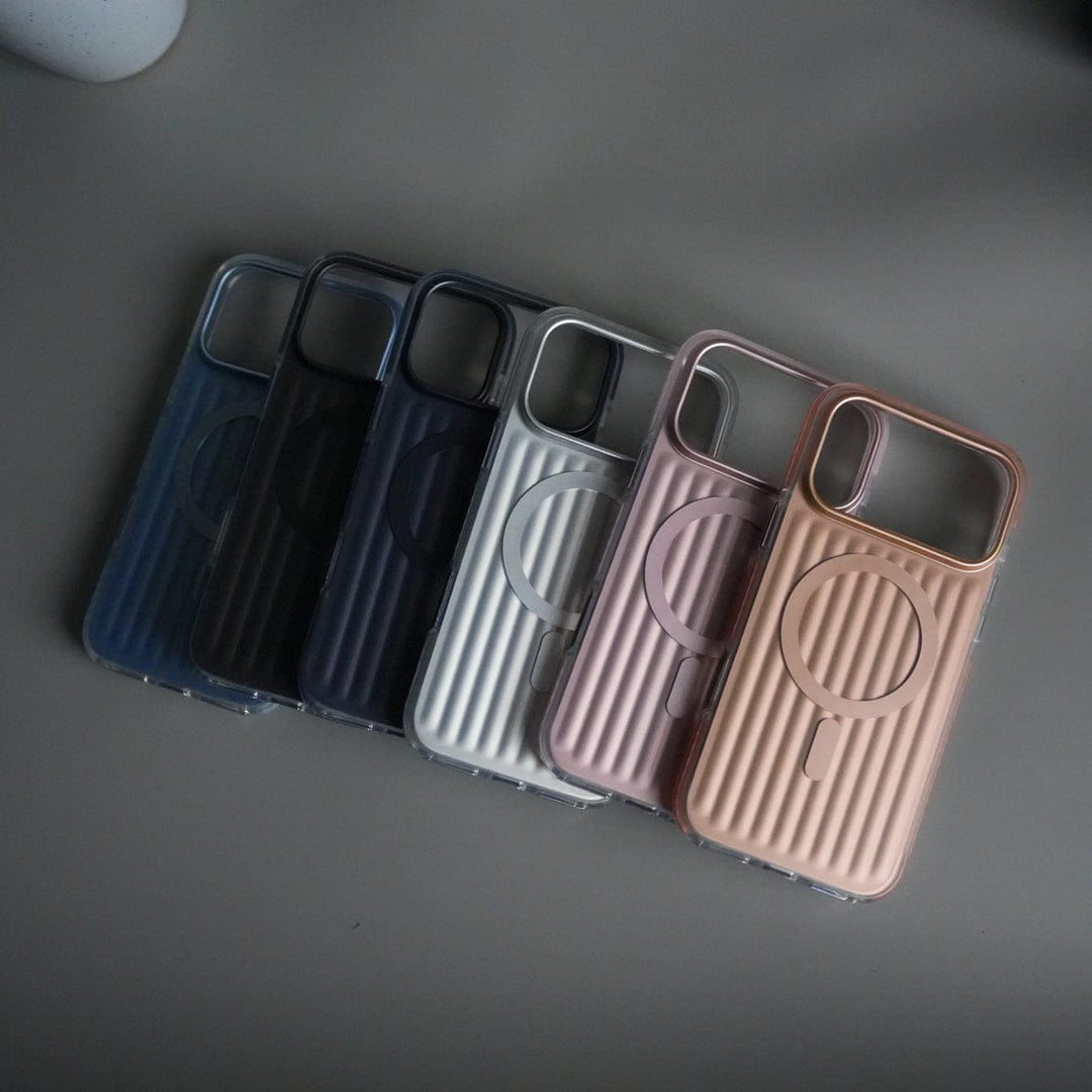 iPhone 17 Pro MagSafe Suitcase Design Cover | Shockproof Ribbed Back Cover