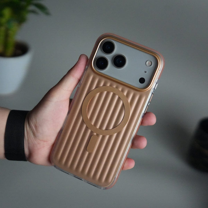 iPhone 17 Pro MagSafe Suitcase Design Cover | Shockproof Ribbed Back Cover